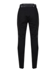 a back side of black motorcycle leather and textile pants from the Moto Girl