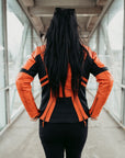 Amelia Orange - Læderjakke for motorcykel til kvinder