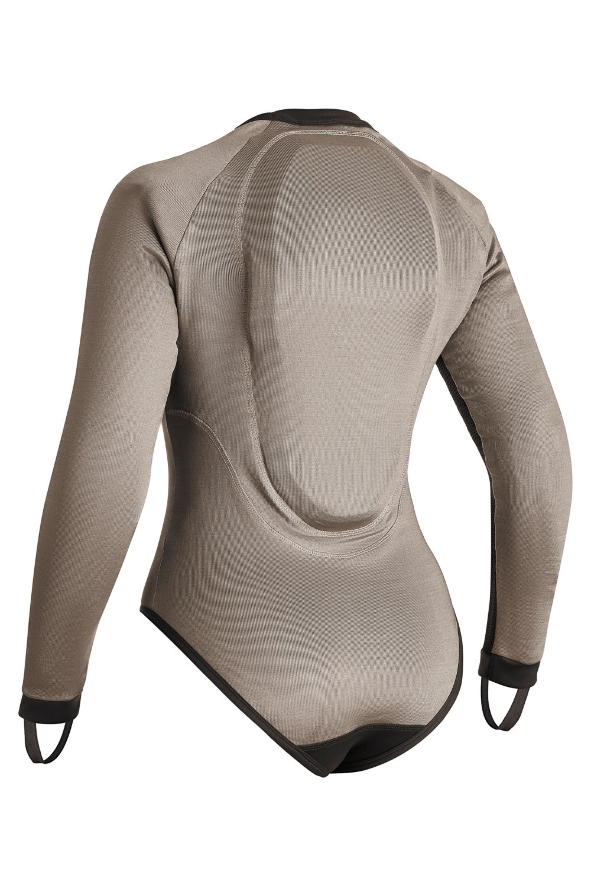 back of Black and grey moto bodysuit