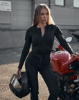 SHELL WW BLACK 02 – Pansrede Motorcykel Baselayer / Body til kvinder