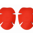 front of POi Designs shoulder and elbow red protectors