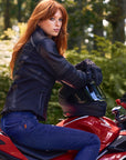 Amelia Black - Dame motorcykel læderjakke