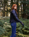 Amelia Black - Dame motorcykel læderjakke