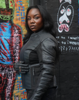 Amelia Black - Dame motorcykel læderjakke