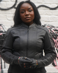 Amelia Black - Dame motorcykel læderjakke