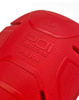 close up of POi Designs shoulder and elbow red protector