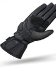 A palm of a Black women's motorcycle glove from Shima