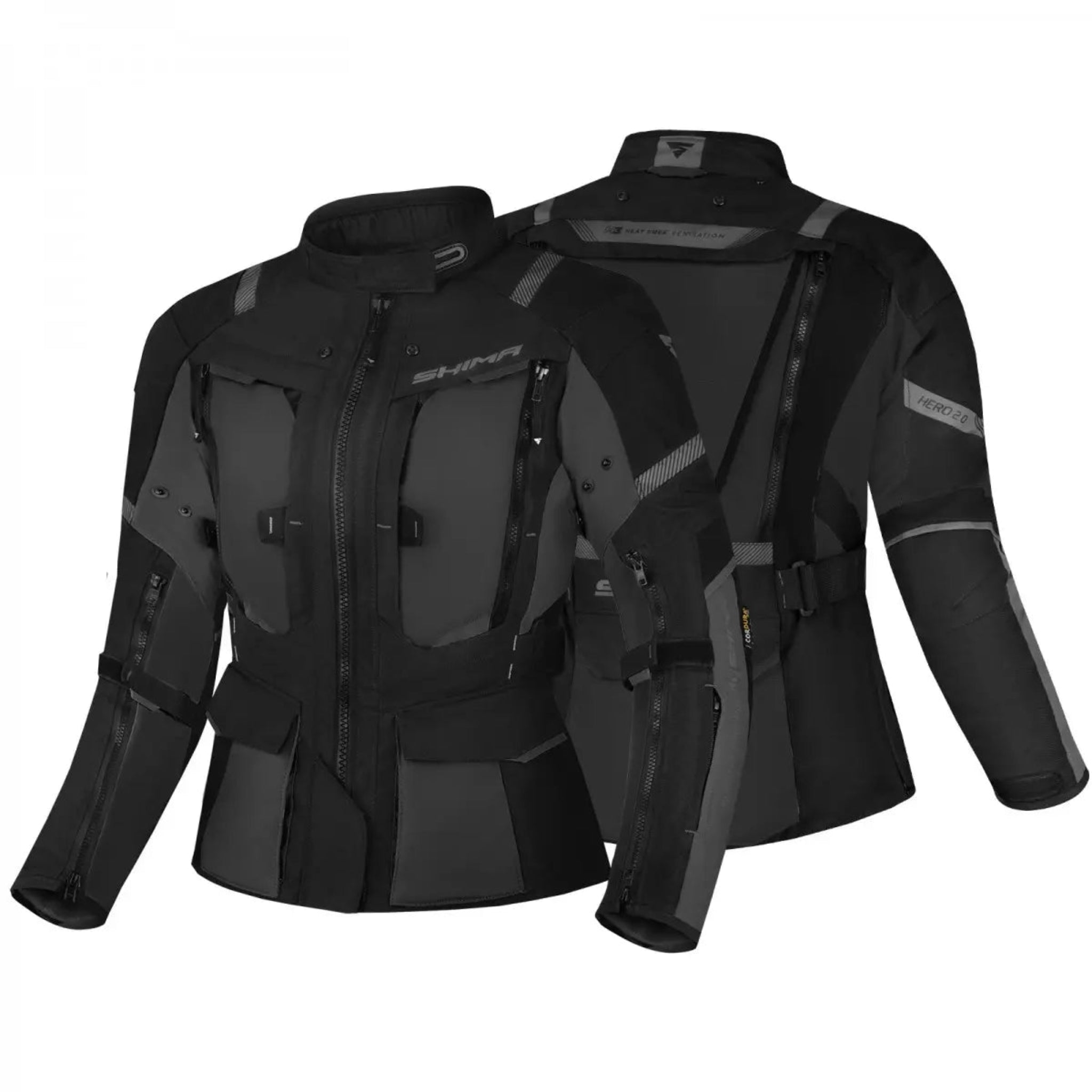 BLACK TEXTILE WOMEN'S MOTORCYCLE JACKET FROM SHIMA