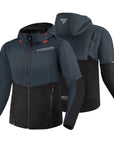 Black grey women's motorcycle hoodie from Shima