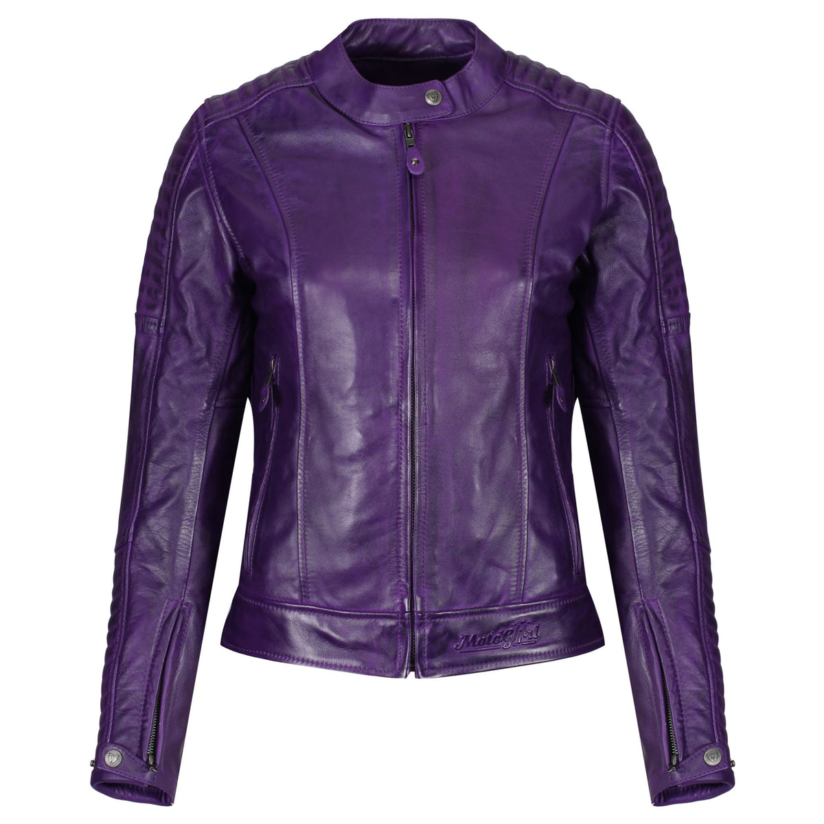 Ladies purple hot sale leather jacket