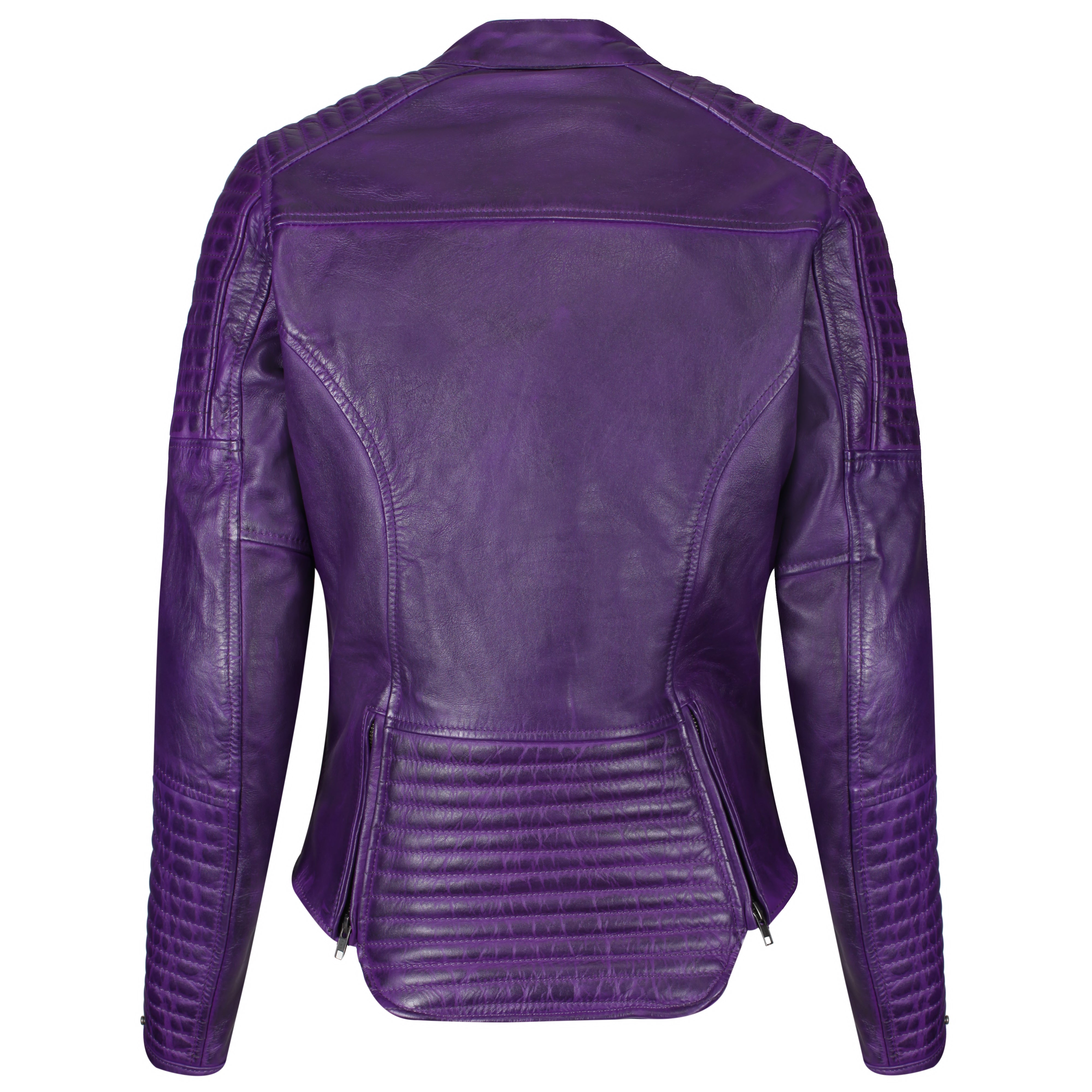 Purple leather motorcycle on sale jacket