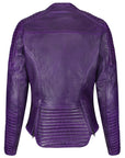 Valerie Purple - Women's Motorcycle Leather Jacket