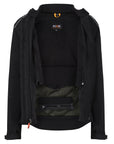 Unzipped women's textile black motorcycle jacket from MotoGirl