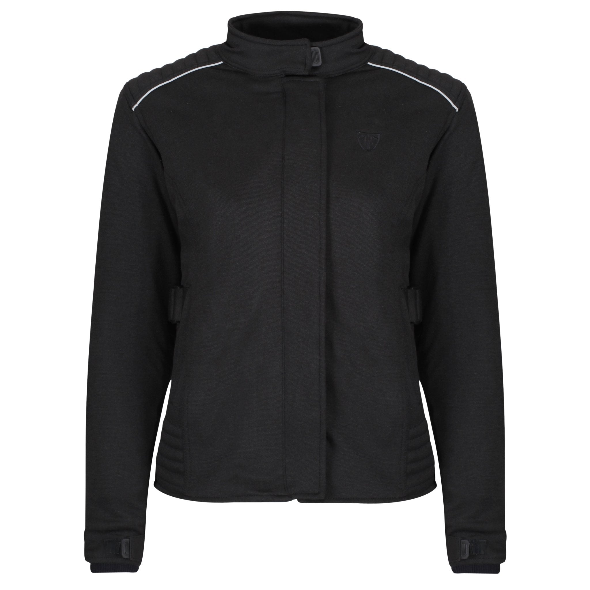 Women's textile black motorcycle jacket