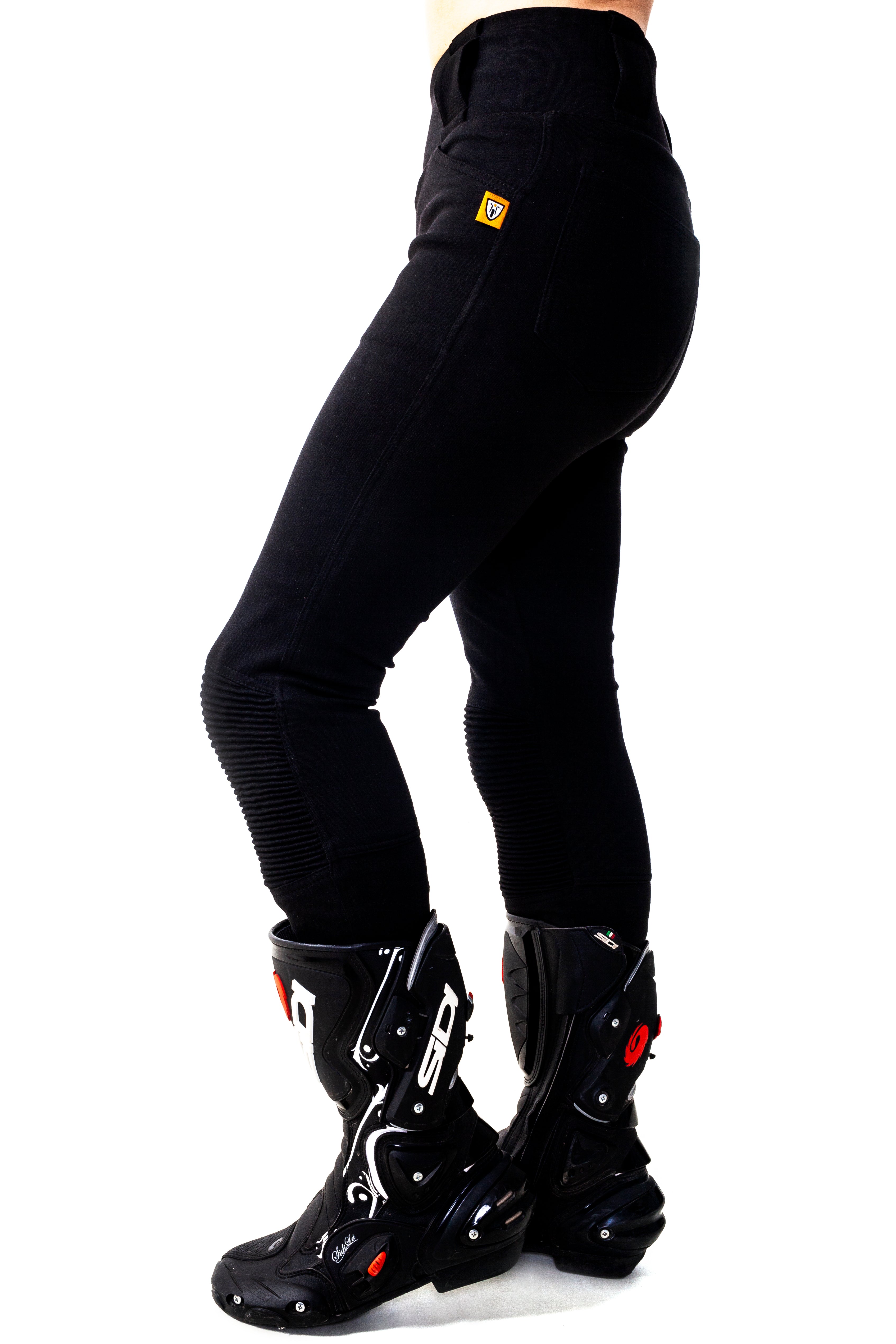 Ladies Motorcycle Ribbed Knee Design Leggings from Moto Girl – Moto Lounge