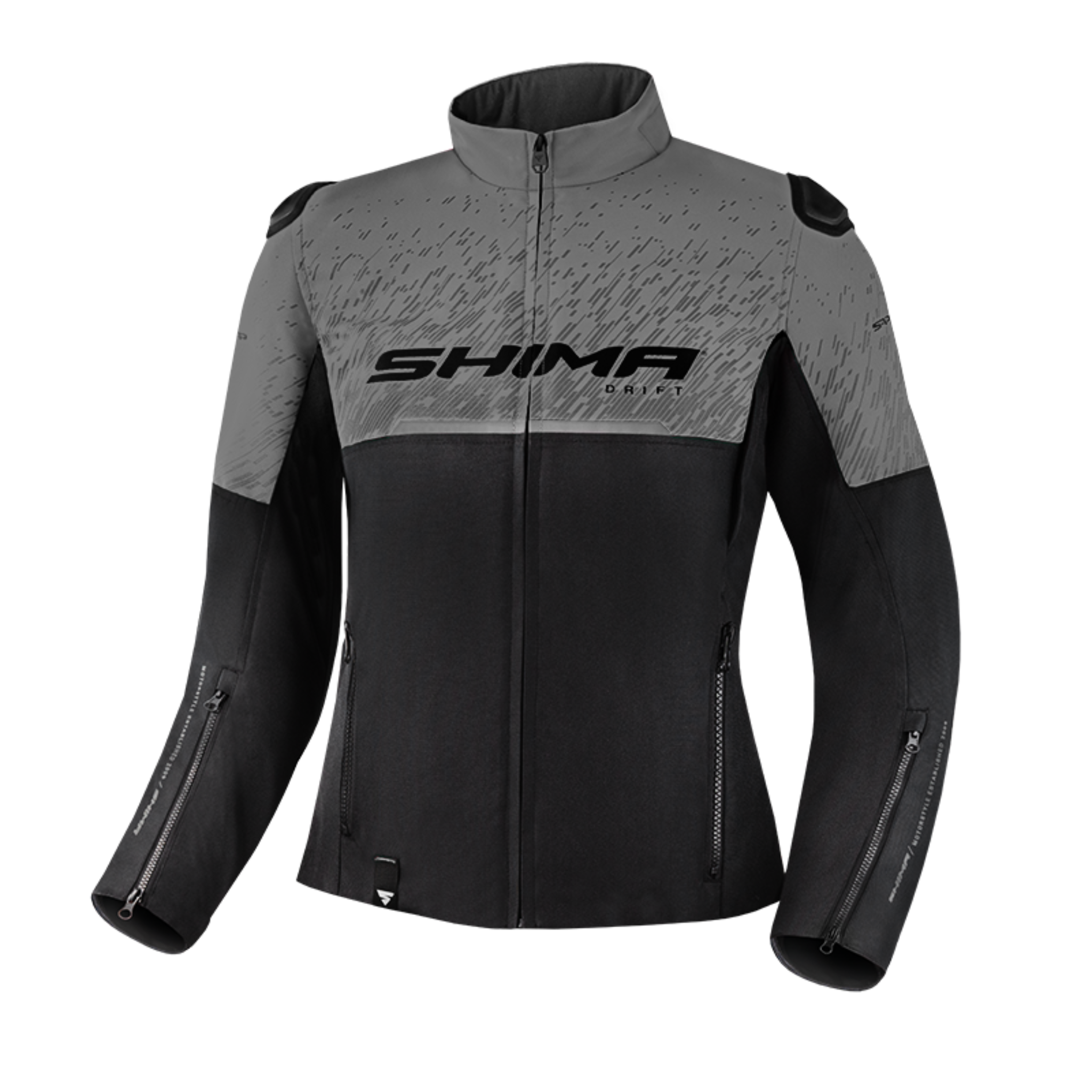 grey women's  motorcycle jacket from SHIMA