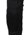 The protector knee pocket of the MotoGirl Sherrie black motorcycle leggings