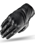 Black short leather female motorcycle glove from Shima