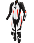 The front of Women's racing suit MIURA RS in black, white and fluo from Shima