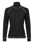 black thermo jacket with orange details from the Motogirl