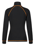 black thermo jacket with orange details from the Motogirl
