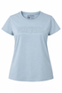Light blue t-shirt with 'Moto Girl' logo on a white background