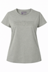 Gray t-shirt with 'Moto Girl' logo on a white background