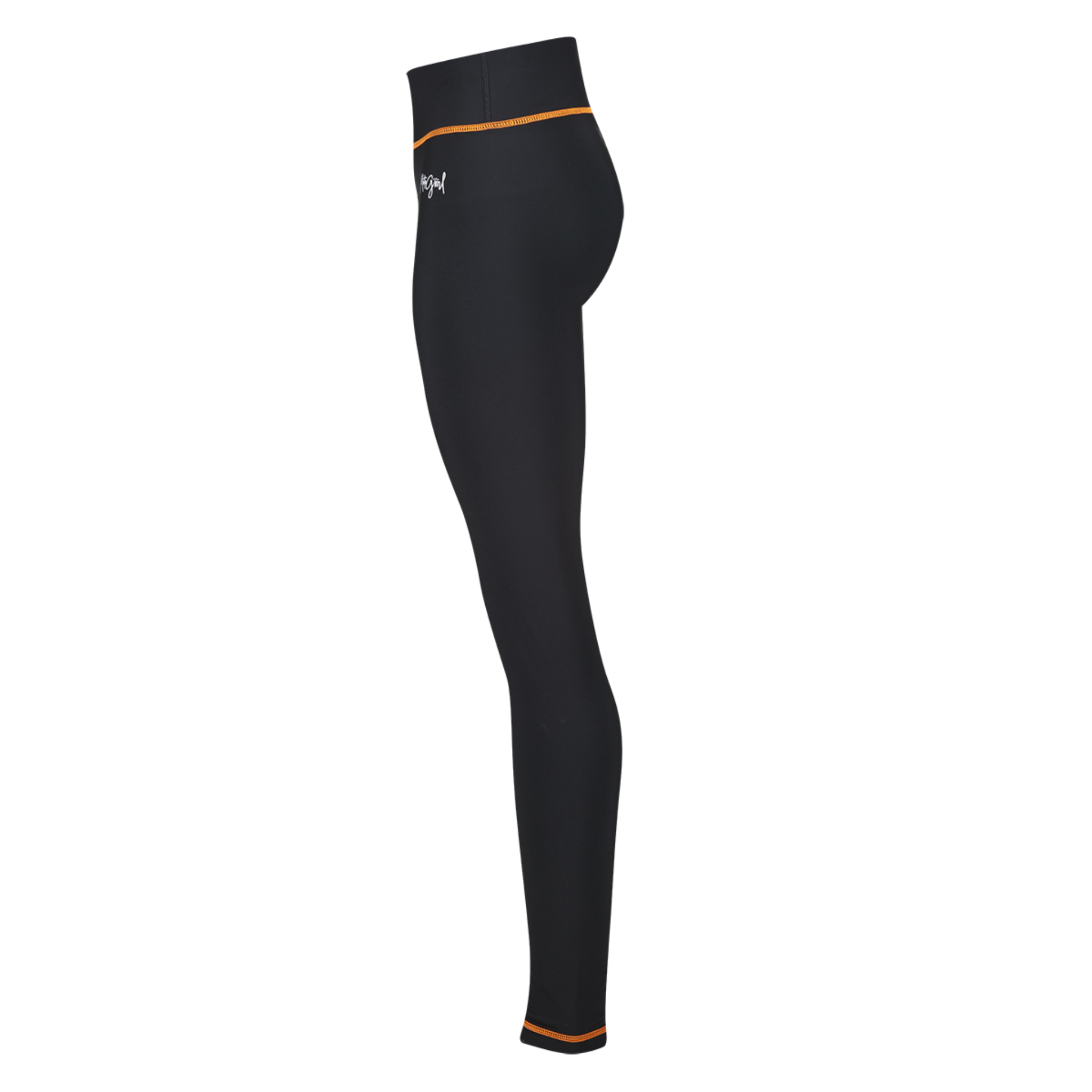 black women&#39;s thermo underleggings with orange details from Motogirl