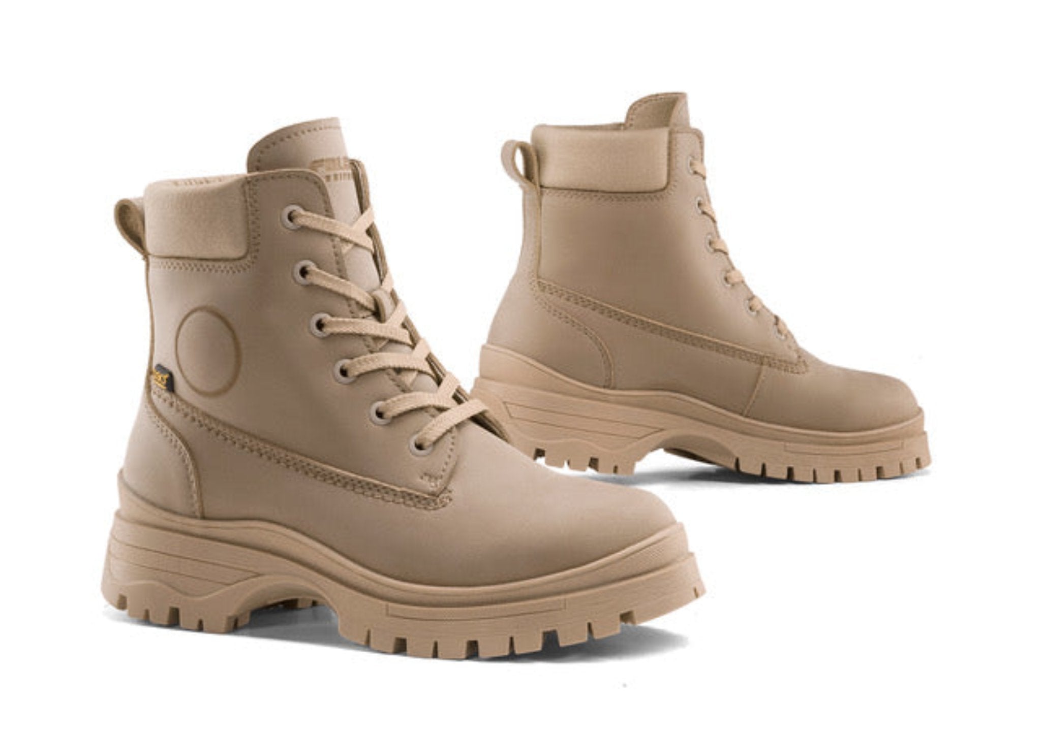 Lady Leather Waterproof Motorcycle Boots in Camel