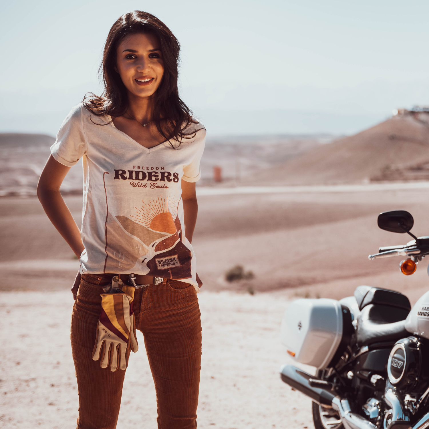 Freedom Rider - T-shirt til damemotorcykel
