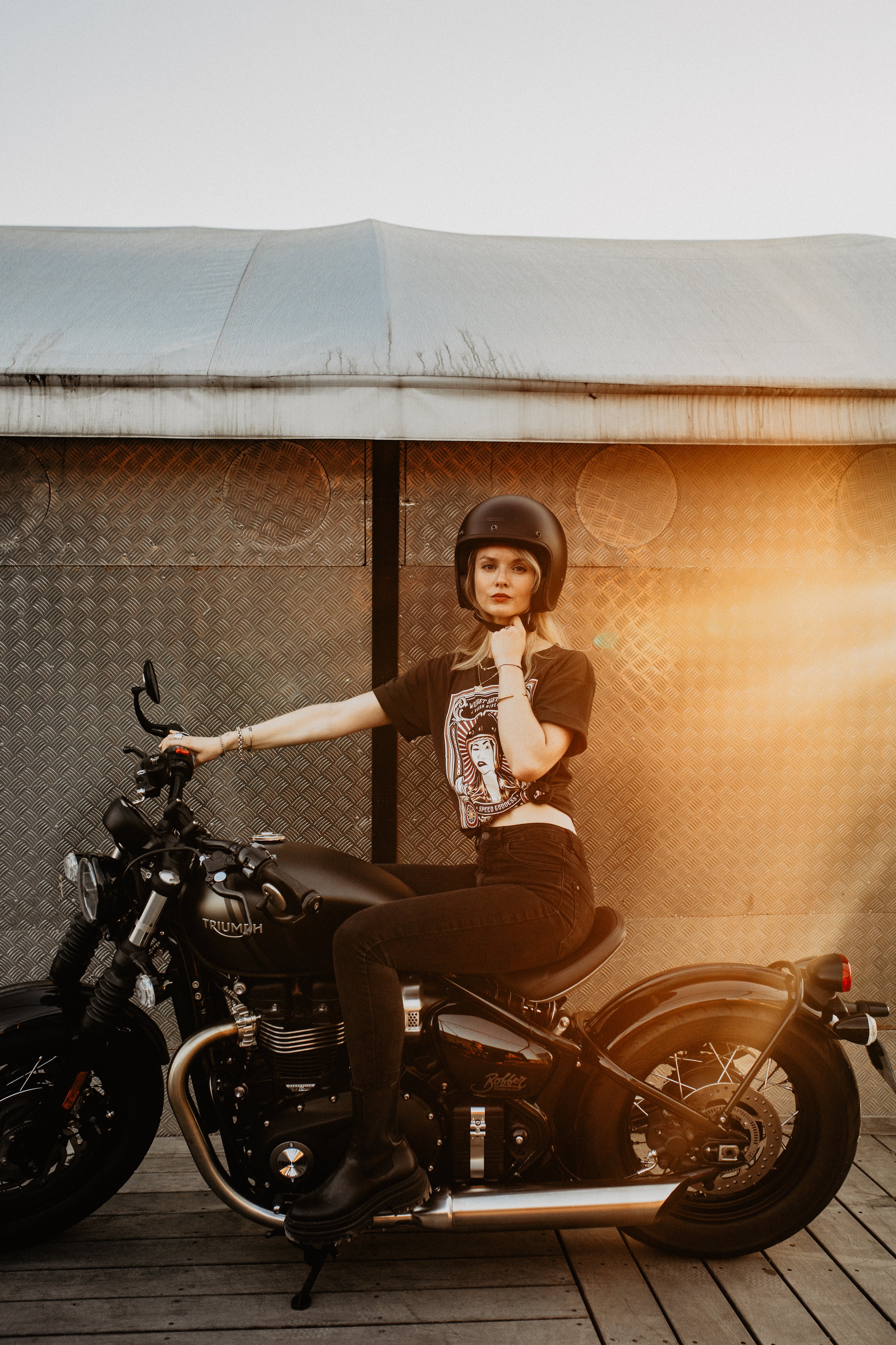 WOMAN RIDER - Women&#39;s Motorcycle T-shirt