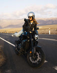 SUZY Wild Flower - Læderjakke til damemotorcykel