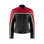 retro style black and red women motorcycle jacket