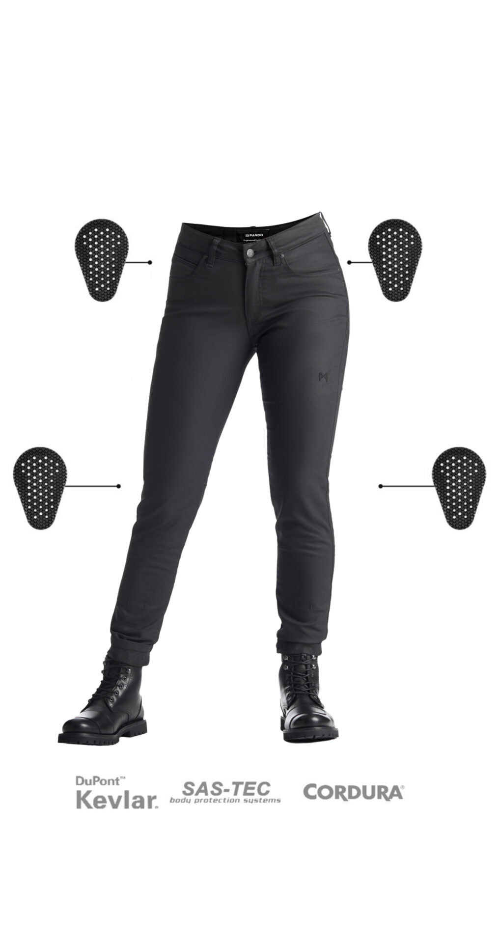 Women's Motorcycle Skinny-Fit Kevlar® Jeans - LORICA from Pando