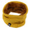 Knitted yellow neck warmer with grey fake fur inside from moto girl