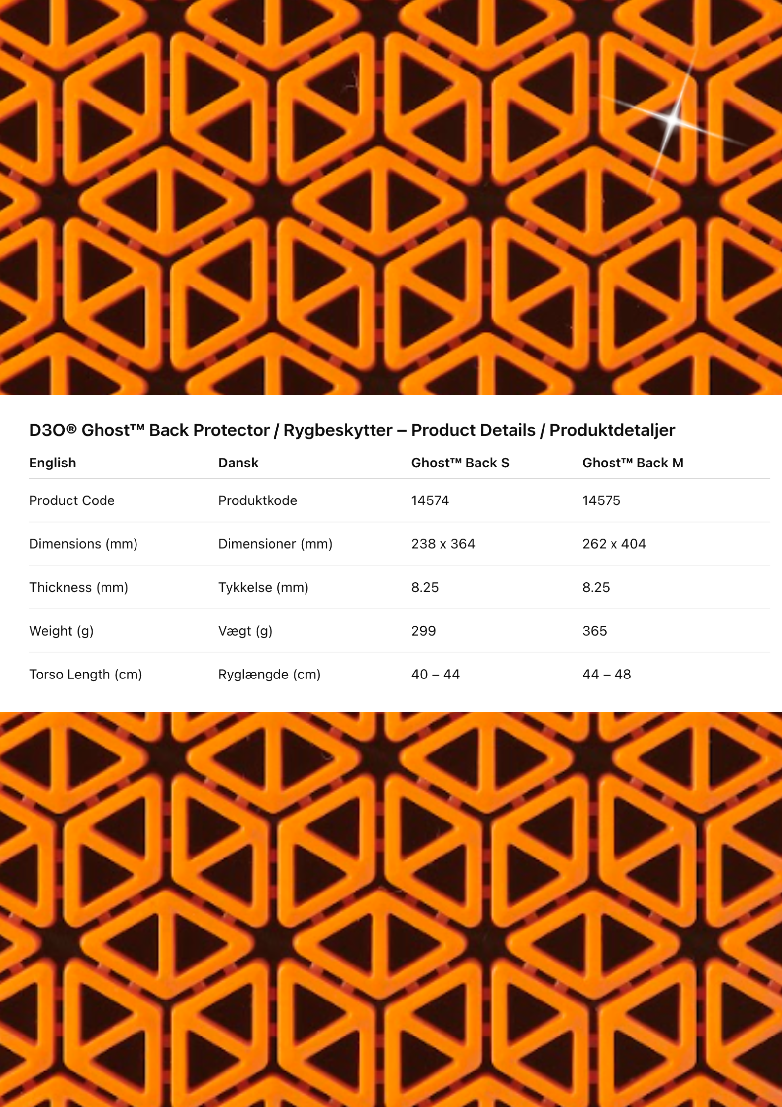 D3O® Ghost™ L1 - Rygbeskytter til motorcykeljakke