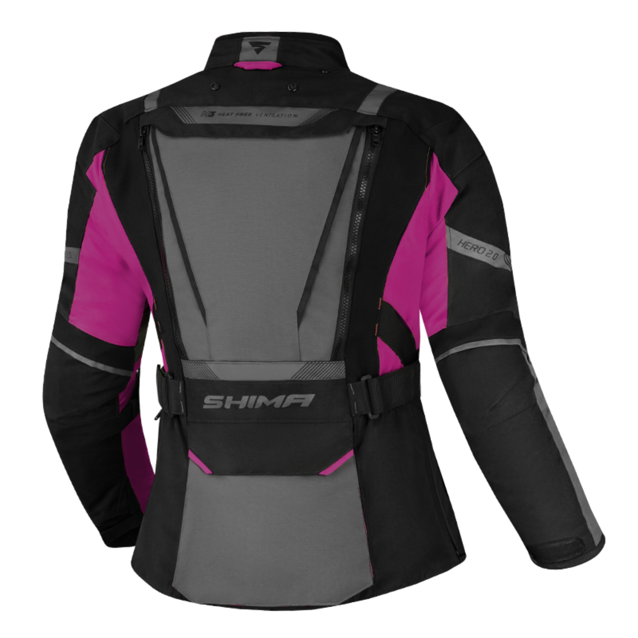 black/ pink lady motorcycle jacket from Shima