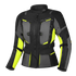shima motorcycle touring jacket for women in black/ fluo