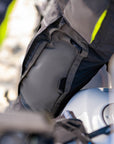A close up of the ventilation panels on the women motorcycle touring pants