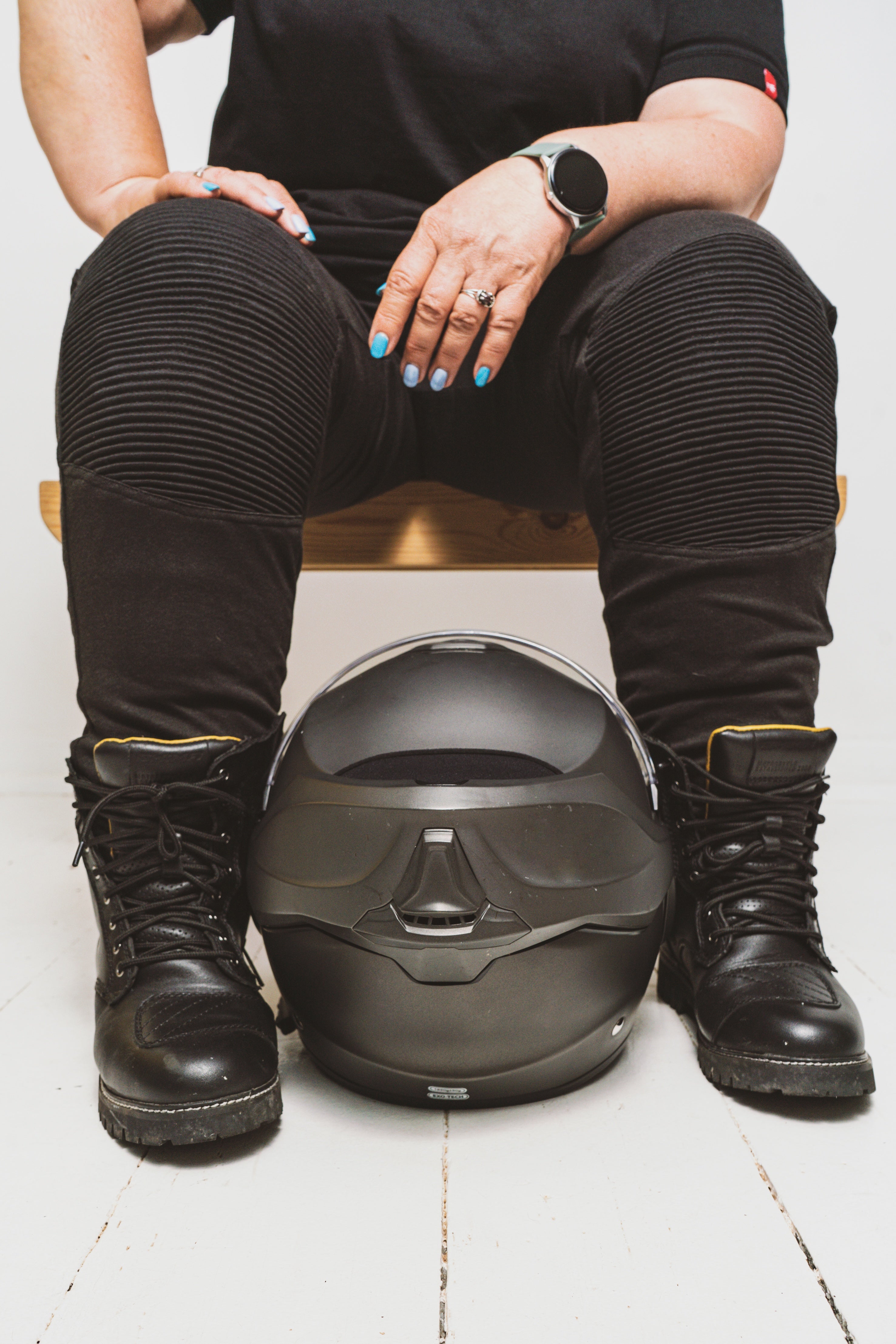 RIBBED KNEE - Motorcykel leggings til kvinder