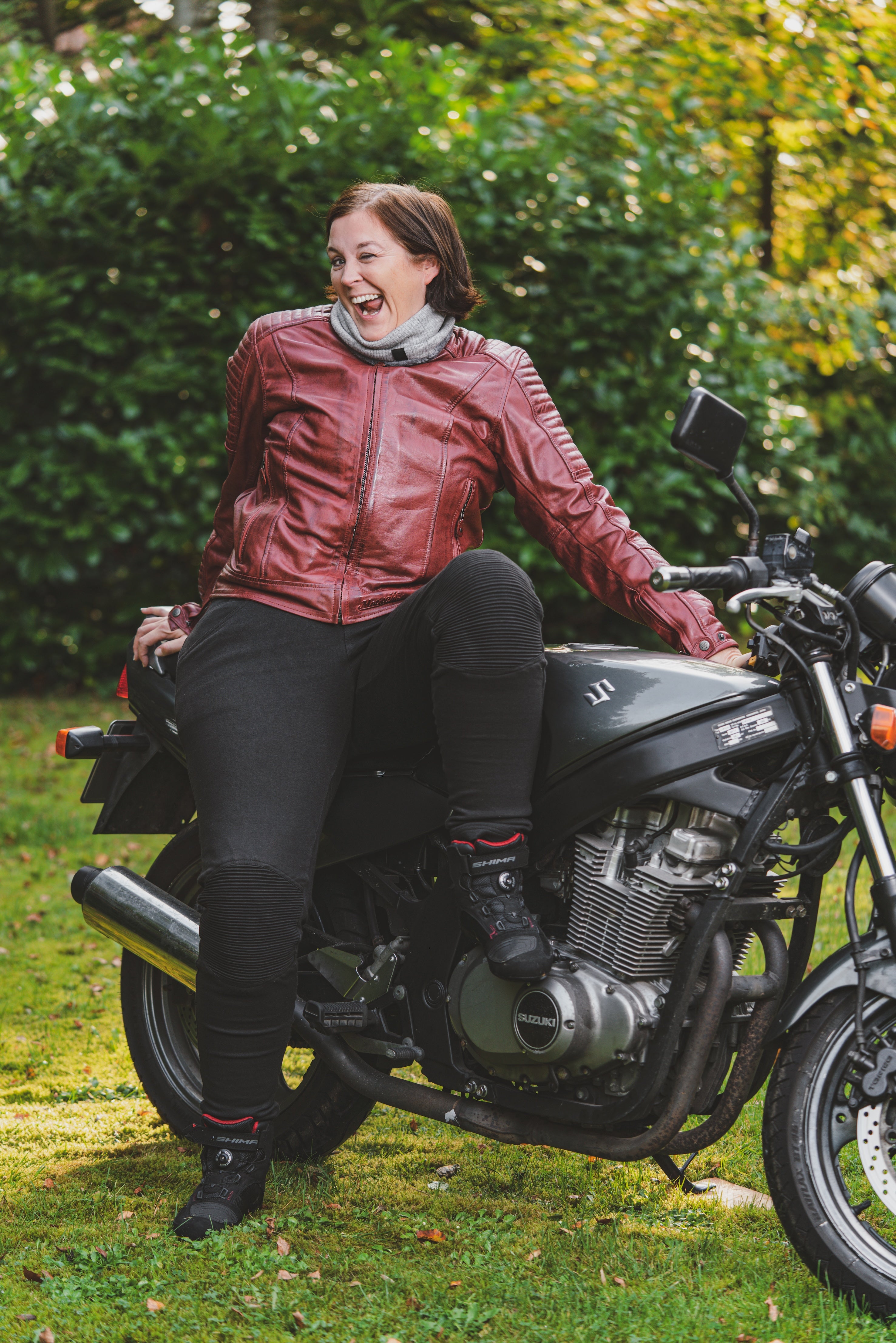 RIBBED KNEE - Motorcykel leggings til kvinder