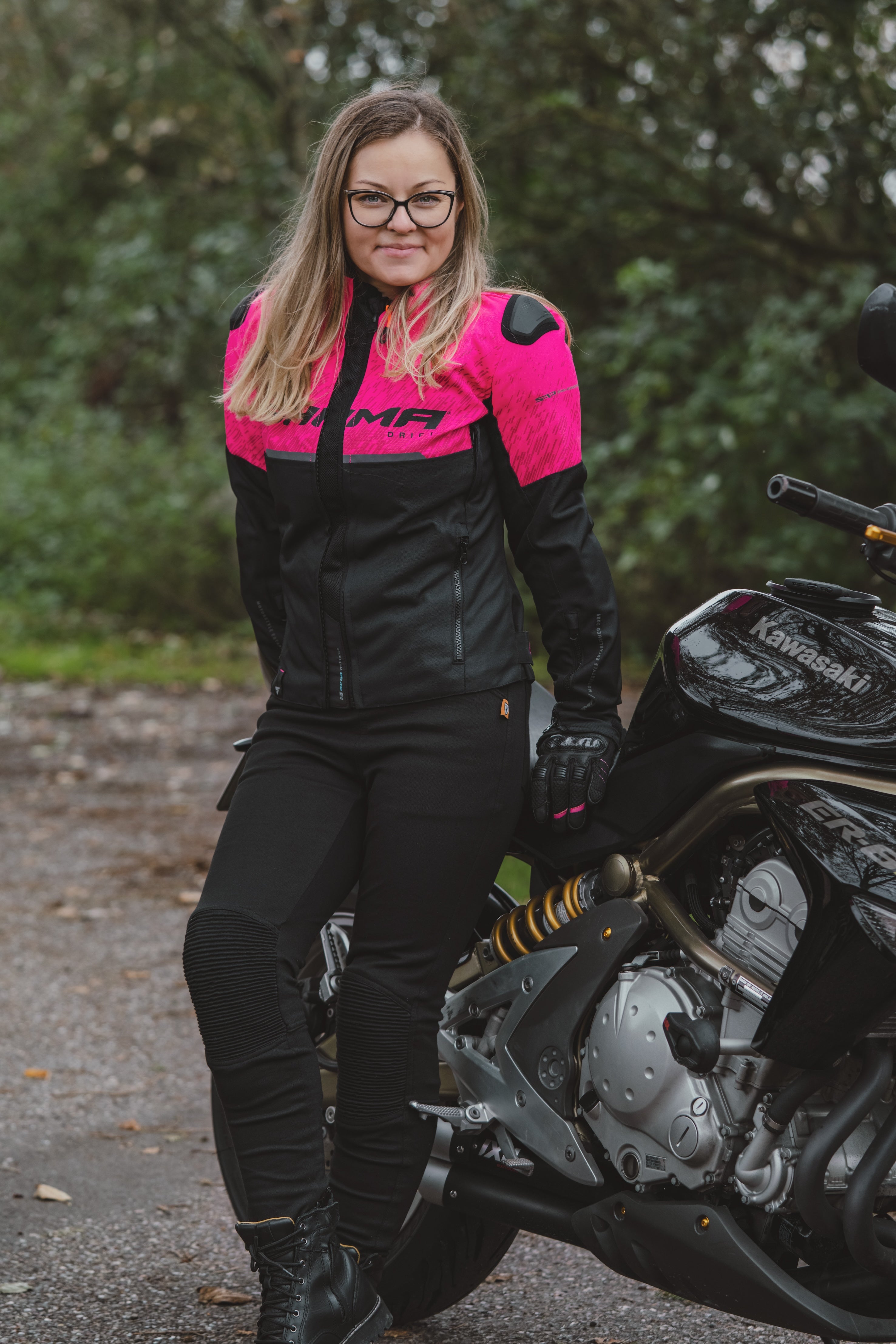 RIBBED KNEE - Motorcykel leggings til kvinder