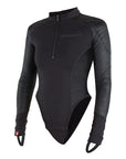 Armored motorcycle long-sleeve bodysuit base layer for women