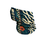 A multicolor patterned neck gaiter featuring a mix of tropical floral designs, zebra stripes, checkered patterns, and the word 'MOTOGIRL' 