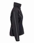 Black jacket with gray accents on a white background