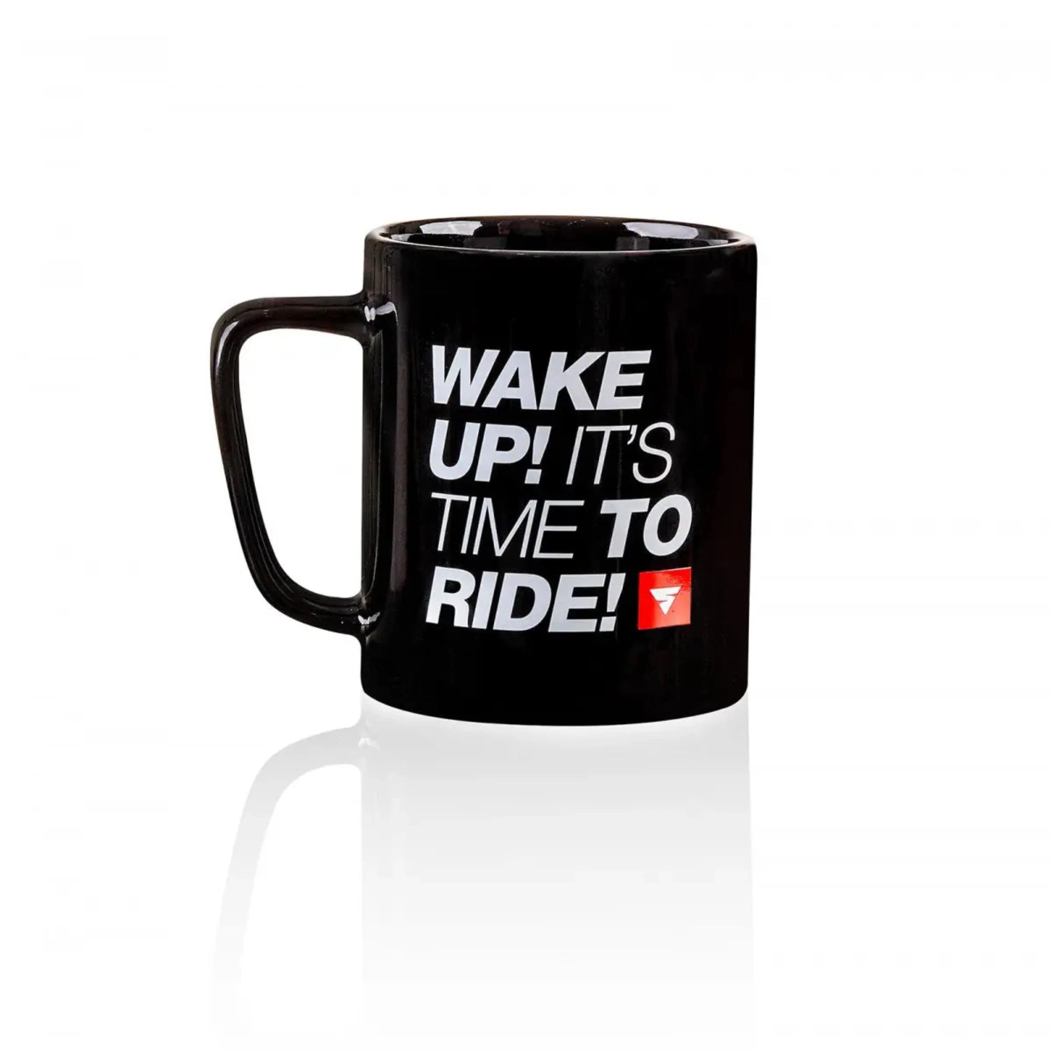 WAKE UP  IT&#39;S TIME TO RIDE BLACK COFFE MUG FROM SHIMA