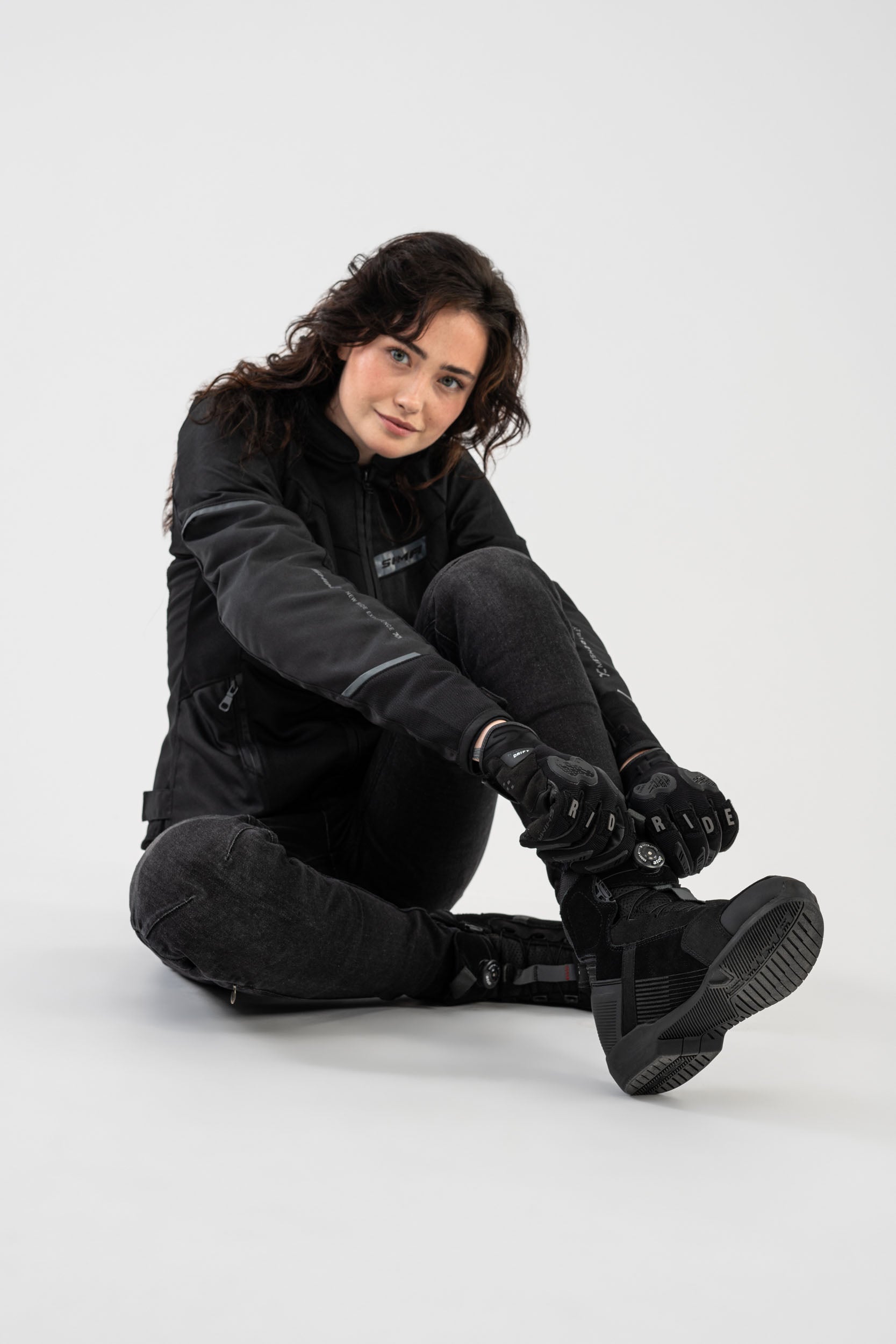 EDGE VENT LADY BLACK - Motorcykelsko til kvinder