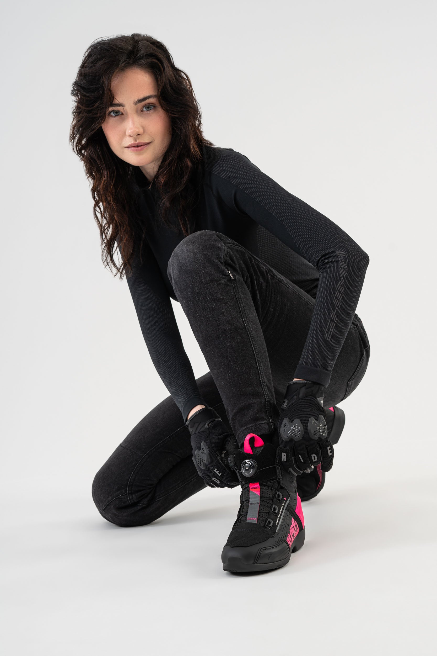 EDGE VENT LADY PINK - Motorcykelsko til kvinder