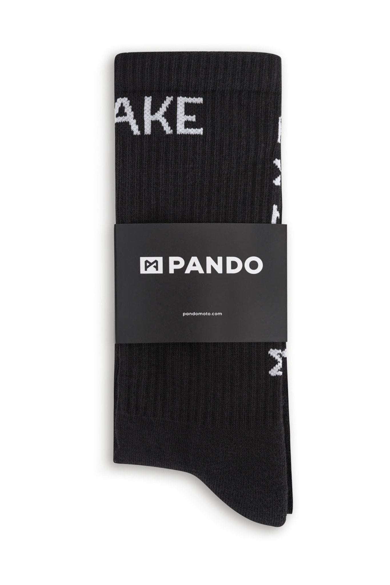 black socks  with "break" and "gear" from pando moto