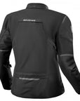 a back of black and grey fluo lady motorcycle jacket from SHIMA